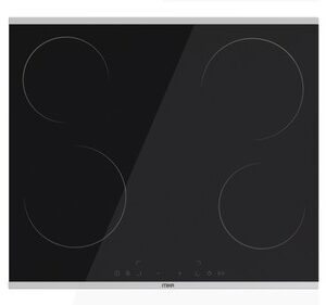 MIKA Built-In Vitro Ceramic Hob, 60cm, 4 Plates, Black Glass