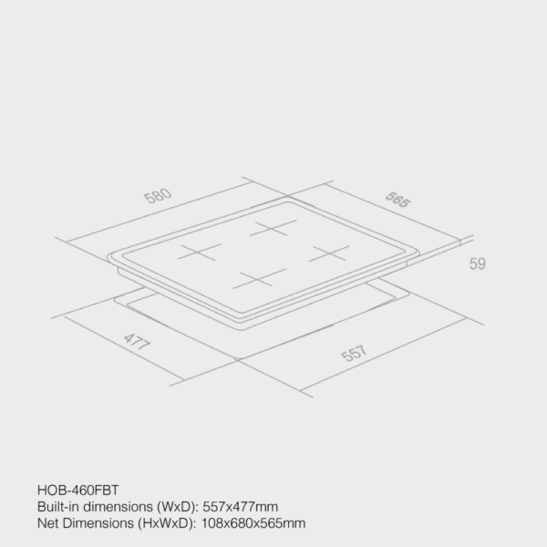 Haier 60cm Built-in Cooker Hob - Image 2