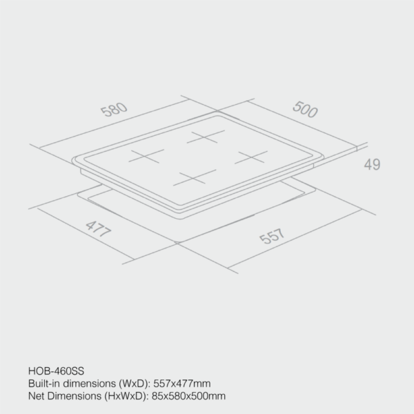 Haier 60cm Built-in Cooker Hob - Image 2