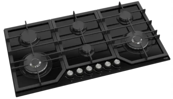 Von 6 Gas Hob - 90cm, Glass