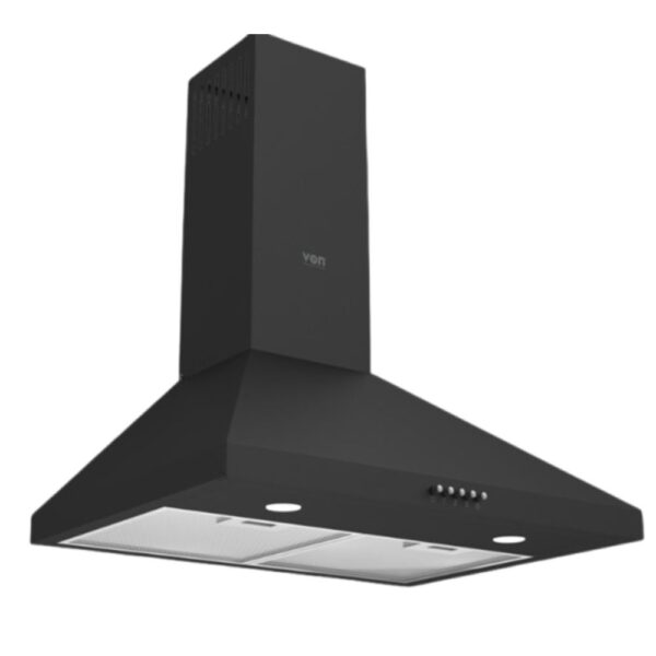 Von Built-in Chimney Hood, 60cm - Black